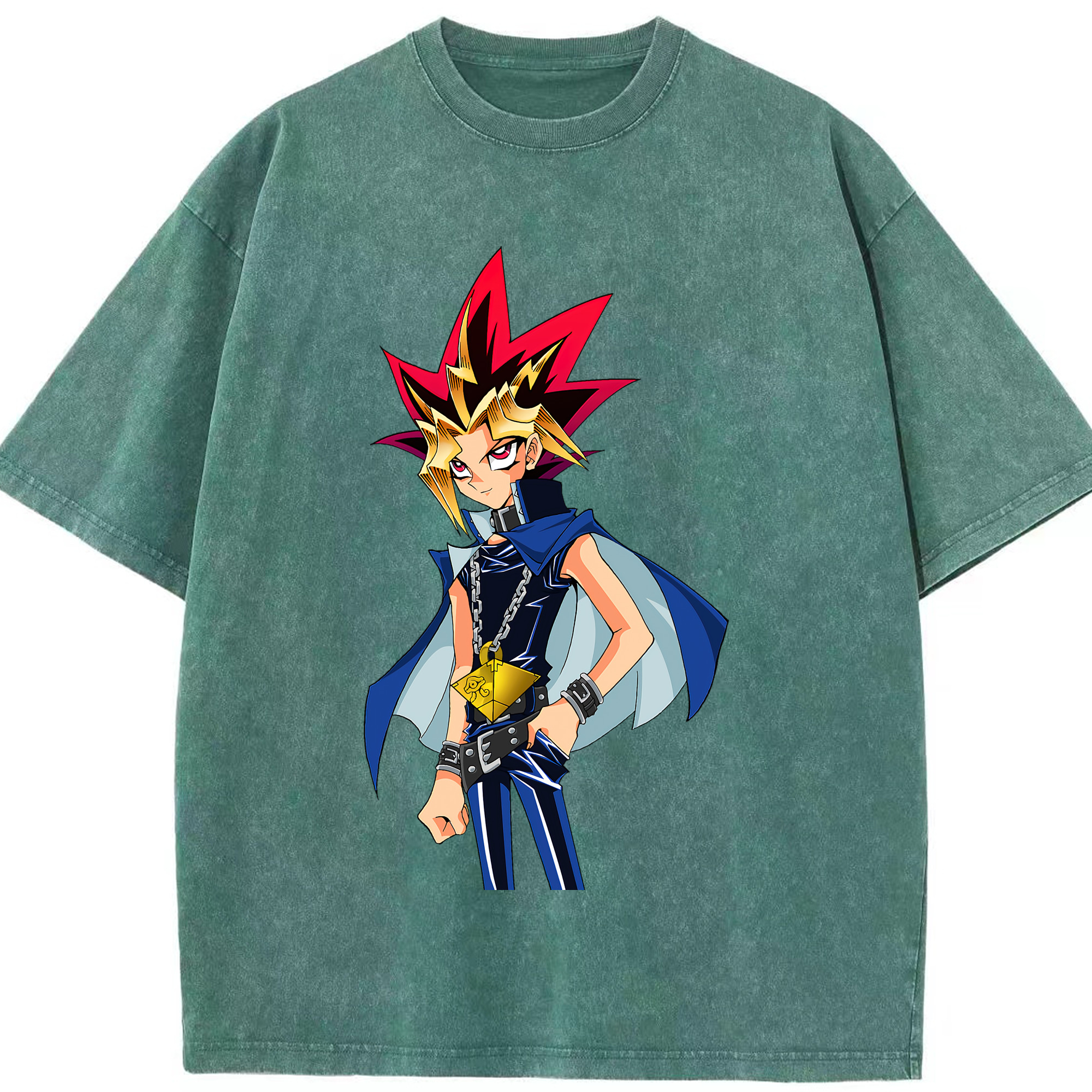 （画像用） 遊☆戯☆王 Yu-Gi-Oh! 綿100% ヴィンテージ風 半袖Tシャツ（フロントプリント）
